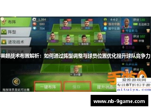 英超战术布置解析:如何通过阵型调整与球员位置优化提升球队竞争力 英超战术布置解析:如何通过阵型调整与球员位置优化提升球队竞争力